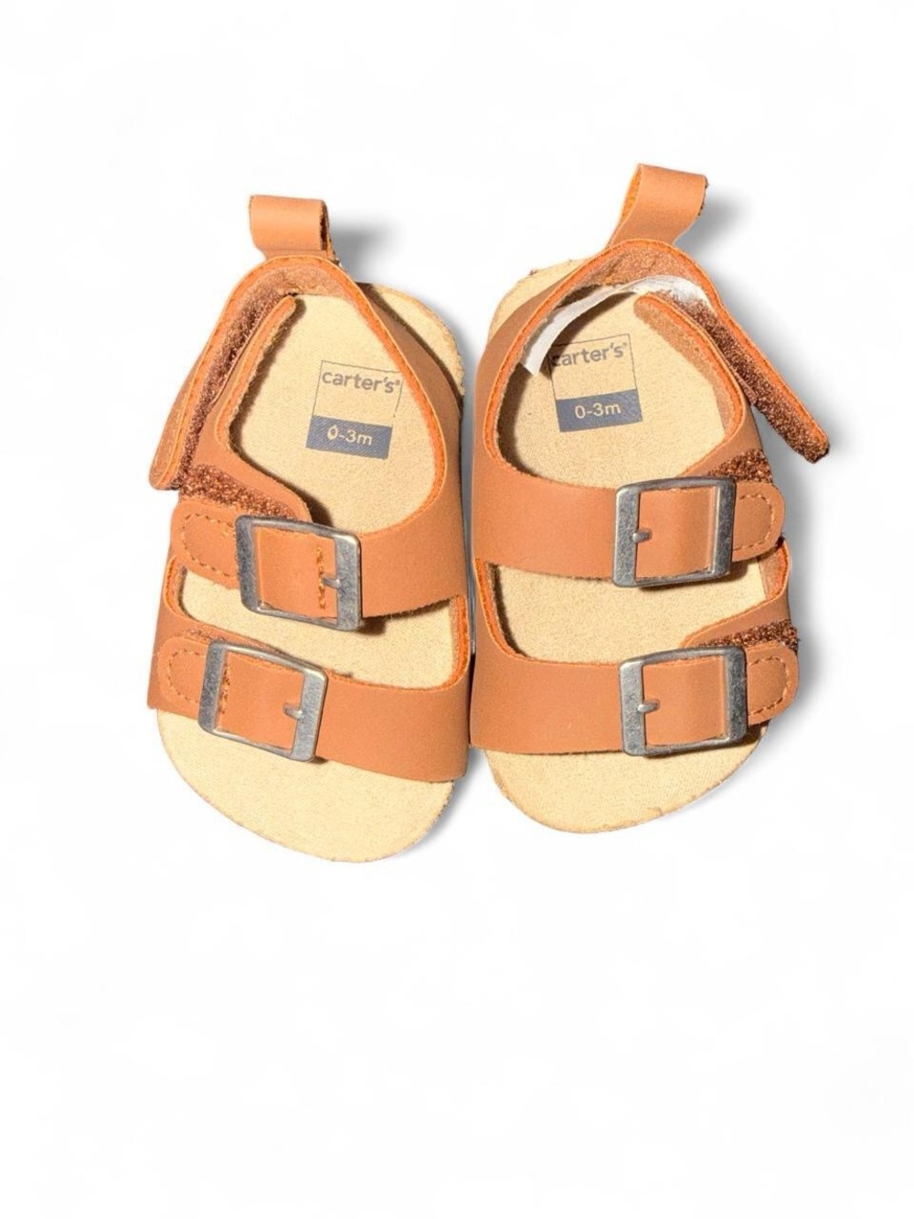 Carter's Brown/Tan Double Buckle Baby Sandals